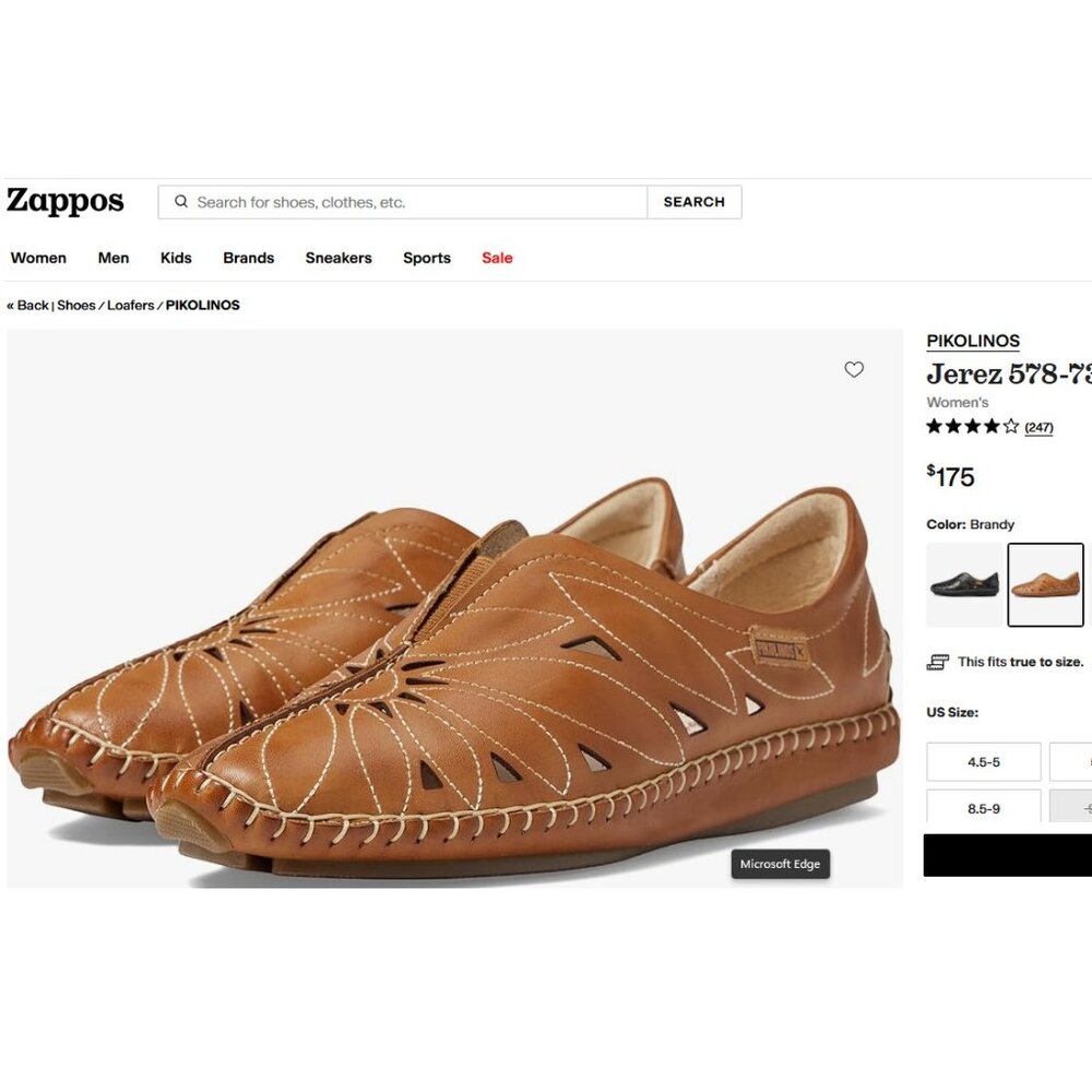 NEW Pikolinos Jerez in "Brandy" Size 37 Italian Leather - Picture 2 of 10